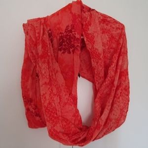 Express Orange Dual Pattern Infinity Scarf